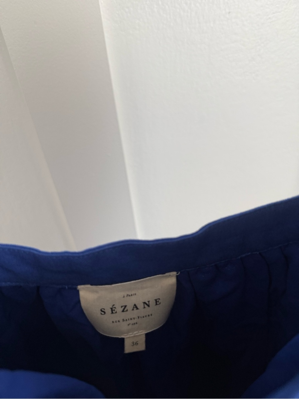 Sezane Juliana Floral Mini Dress Azure Blue - Picture 3 of 5